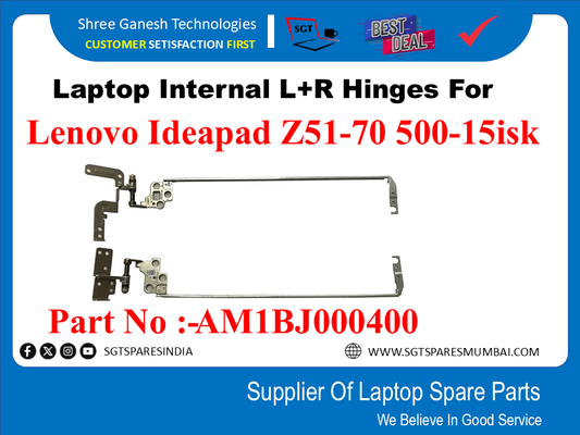 Laptop Internal L+R Hinges For Lenovo Ideapad Z51-70 500-15isk Part No :-AM1BJ000400