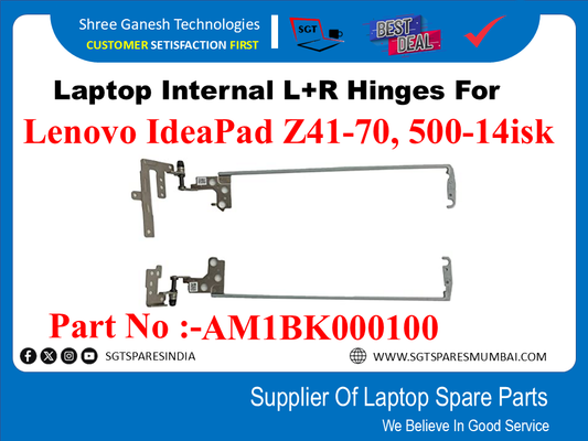 Laptop Internal L+R Hinges For Lenovo IdeaPad Z41-70, 500-14isk Part No :-AM1BK000100