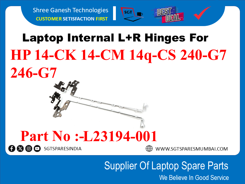 Laptop Internal L+R Hinges For HP 14-CK 14-CM 14q-CS 240-G7 246-G7 14-ck,  Part No :-L23194-001