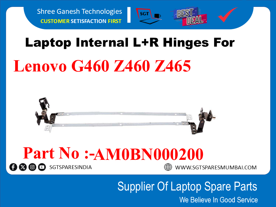 Laptop Internal L+R Hinges For Lenovo G460 Z460 G465 Z465 Part No :-AM0BN000200