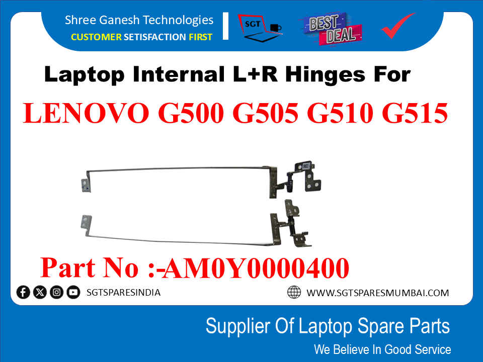 Laptop Internal L+R Hinges For Lenovo G500 G505 G510 G515 Part No :-AMO0Y0000400