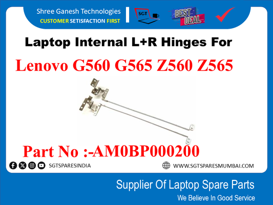 Laptop Internal L+R Hinges For Lenovo G560 G565 Z560 Z565 Part No :-AMOBP000200