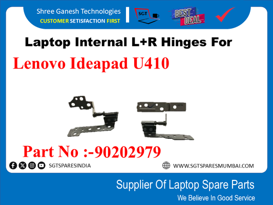 Laptop Internal L+R Hinges For Lenovo Ideapad U410 Part No :-90202979