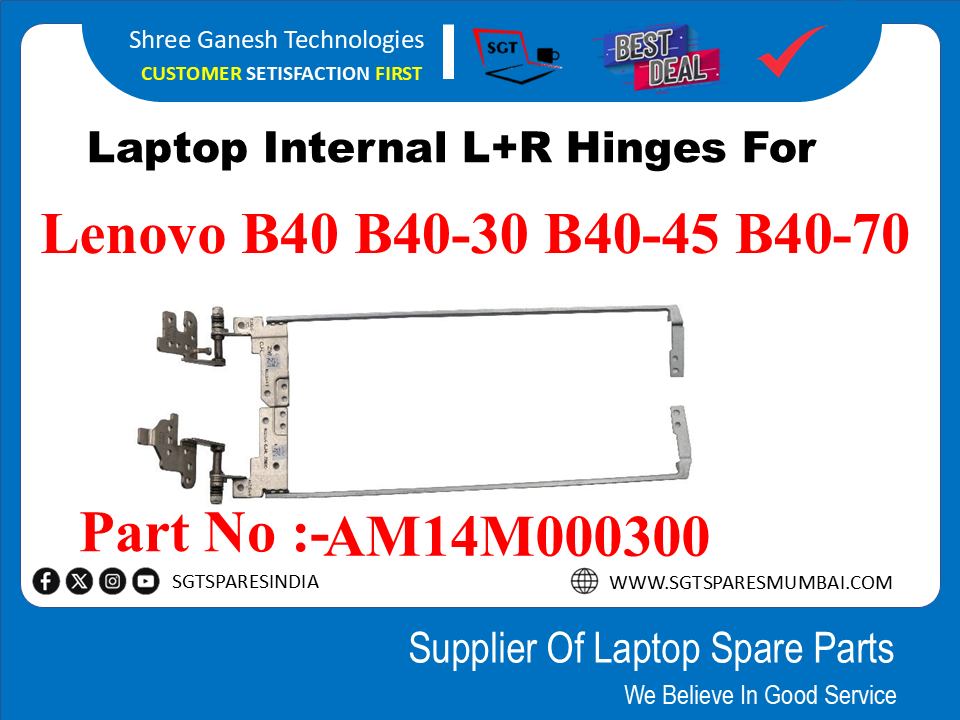 Laptop Internal L+R Hinges For Lenovo B40 B40-30 B40-45 B40-70 Part No :-AM14M000300