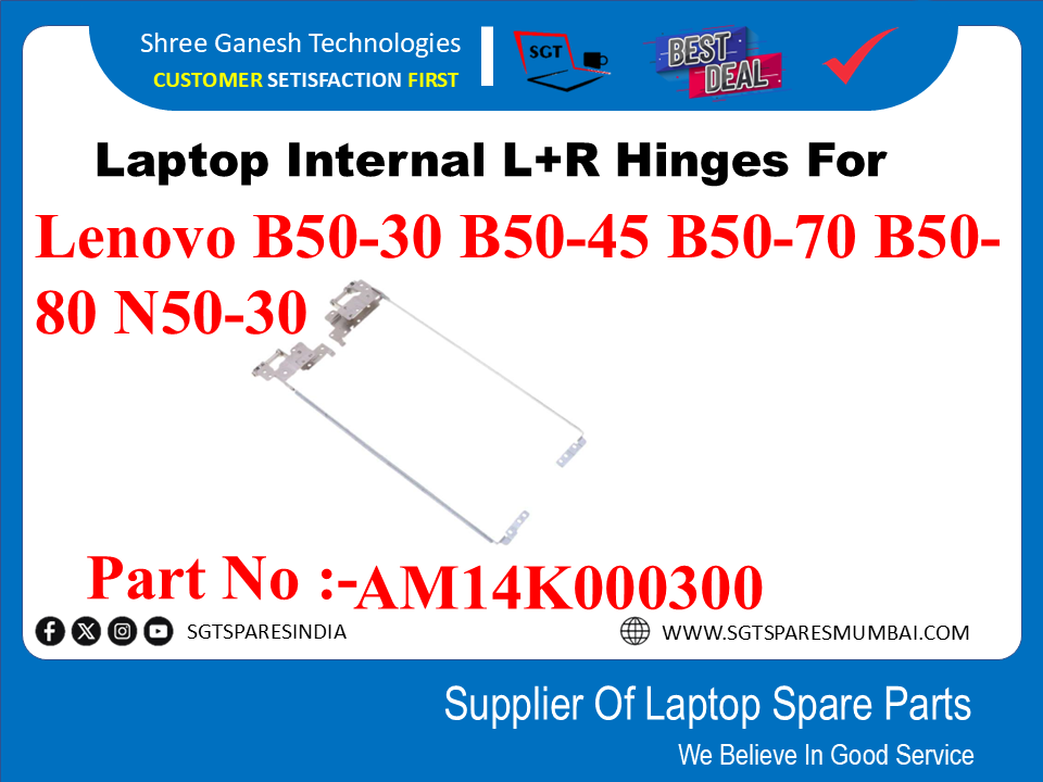 Laptop Internal L+R Hinges For Lenovo B50-30 B50-45 B50-70 B50- Part No :-AM14K000300