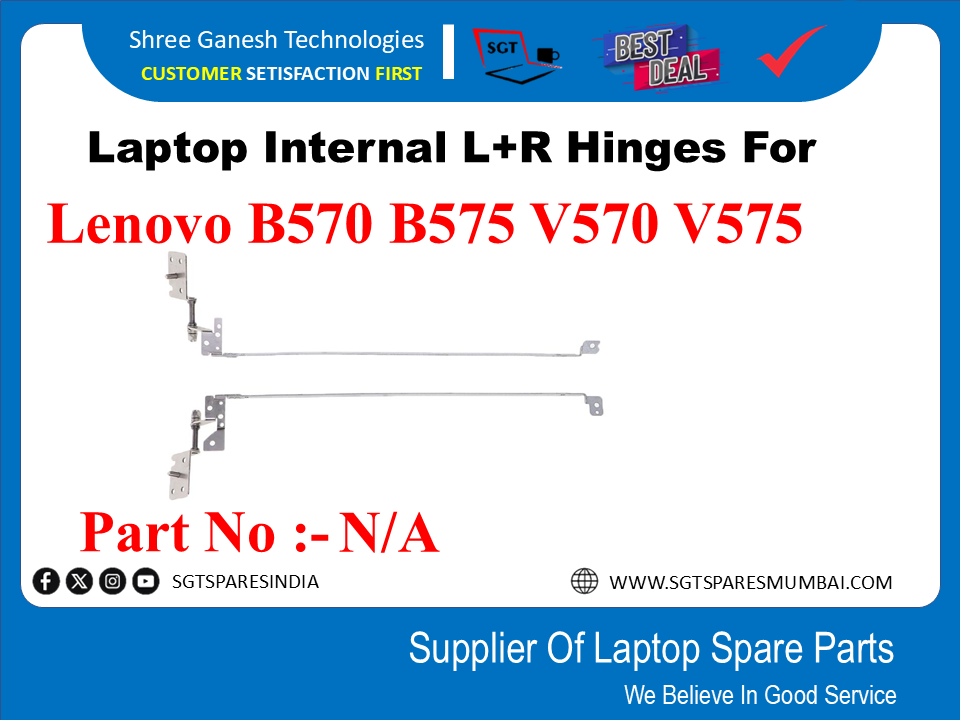 Laptop Internal L+R Hinges For Lenovo B570 B575 V570 V575 Part No :-N/A