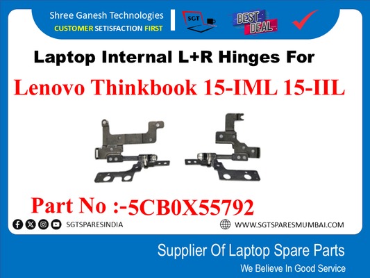 Laptop Internal L+R Hinges For Lenovo Thinkbook 15-IML 15-IIL Part No :-5CB0X55792