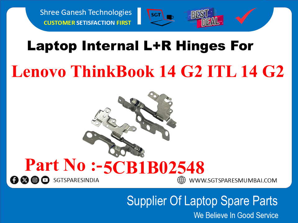 Laptop Internal L+R Hinges For Lenovo ThinkBook 15 G2 G3 ITL Part No :-5CB1B34807