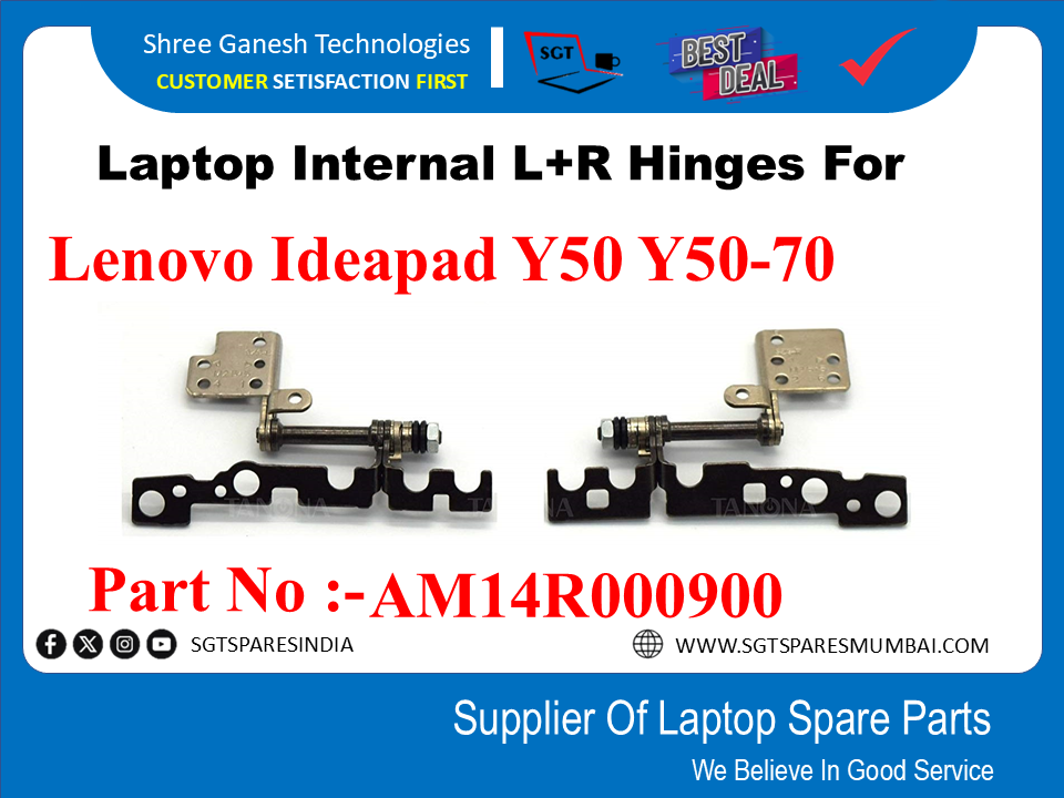 Laptop Internal L+R Hinges For Lenovo Ideapad Y50 Y50-70 Part No :-AM14R000900