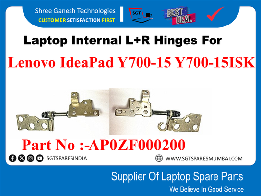 Laptop Internal L+R Hinges Forenovo IdeaPad Y700-15 Y700-15ISK Part No :-APOZF00