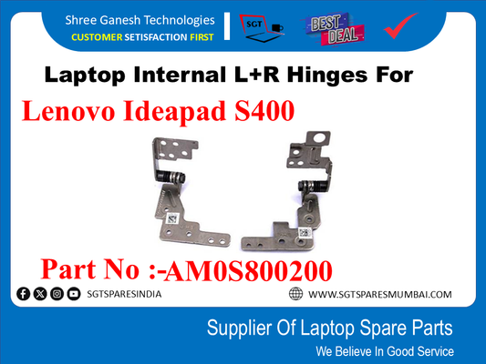 Laptop Internal L+R Hinges For Lenovo Ideapad S400 S405 S410 Part No :-AM0S8800200