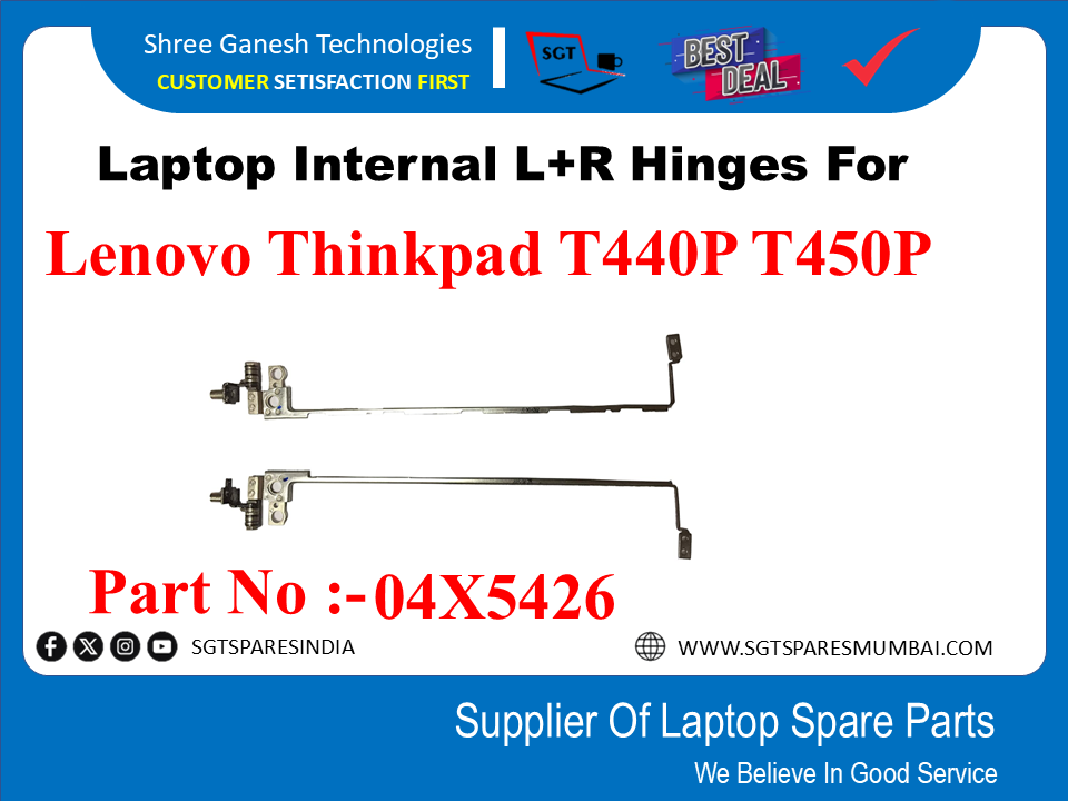 Laptop Internal L+R Hinges For Lenovo Thinkpad T440P T450P Part No :-04X5426