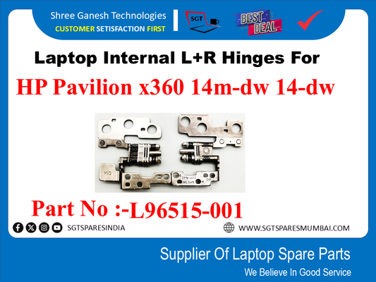 Laptop Internal L+R Hinges For HP Pavilion x360 14m-dw 14-dw Part No :-1,96515- 001