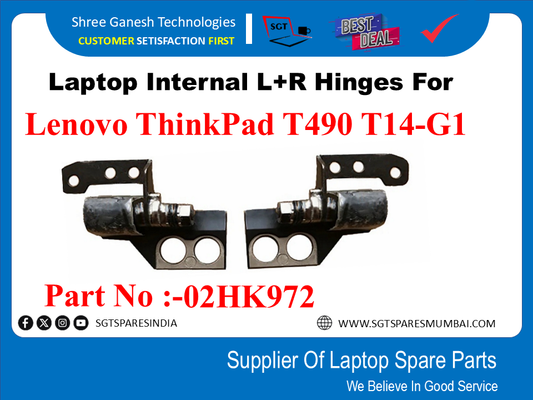 Laptop Internal L+R Hinges For Lenovo ThinkPad T490 T14-Gl Part No :-02HK97 2