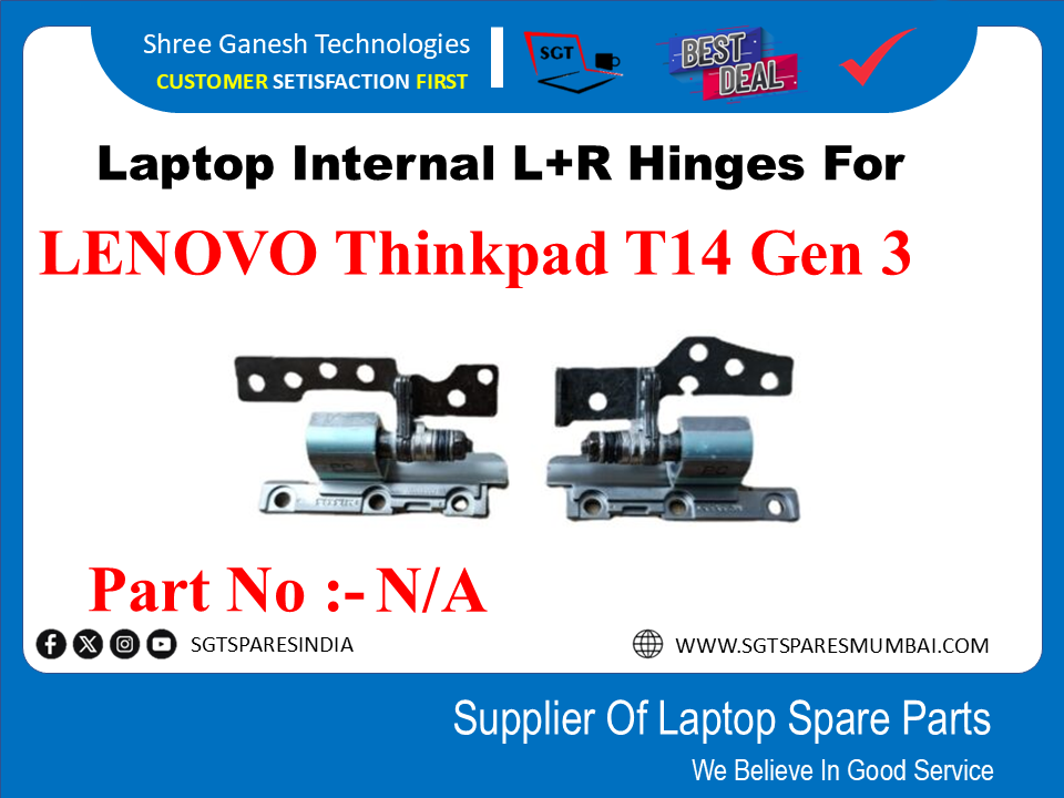 Laptop Internal L+R Hinges For Lenovo Thinkpad T14 Gen 3 Part No :-N/A