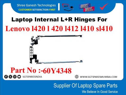 Laptop Internal L+R Hinges For Lenovo L420 L 420 L412 L410 sl410 Part No :-