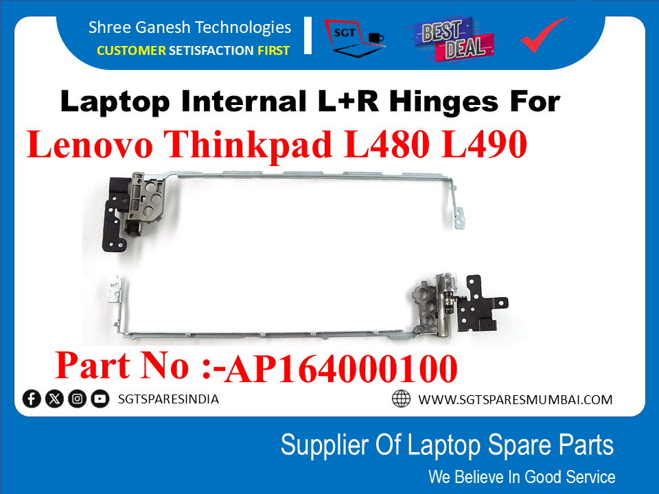 Laptop Internal L+R Hinges For Lenovo Thinkpad L480 L490 Part No -AP 1640001 00