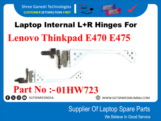 Laptop Internal L+R Hinges For Lenovo Thinkpad E470 E475 Part No :-01HW723