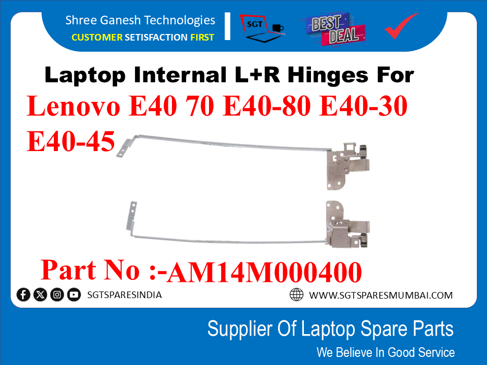 Laptop Internal L+R Hinges For Lenovo E40 70 E40-80 E40-30 E40-45 Part No :-AM14M000400