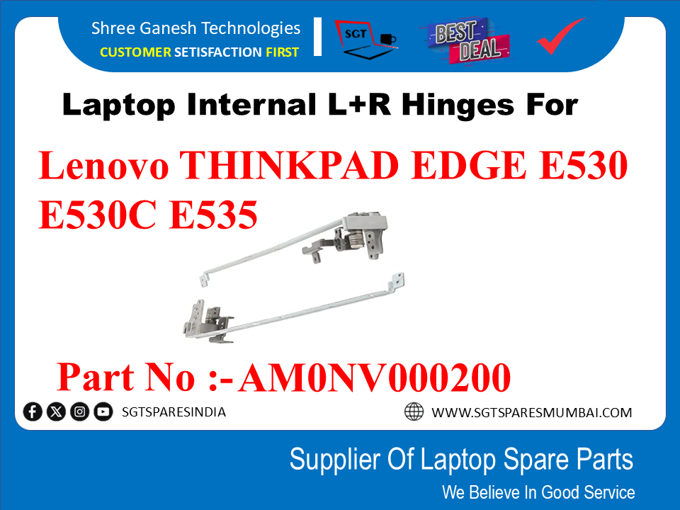 Laptop Internal L+R Hinges For Lenovo THINKPAD EDGE E530 E530C E535 Part No :-AMONV000200