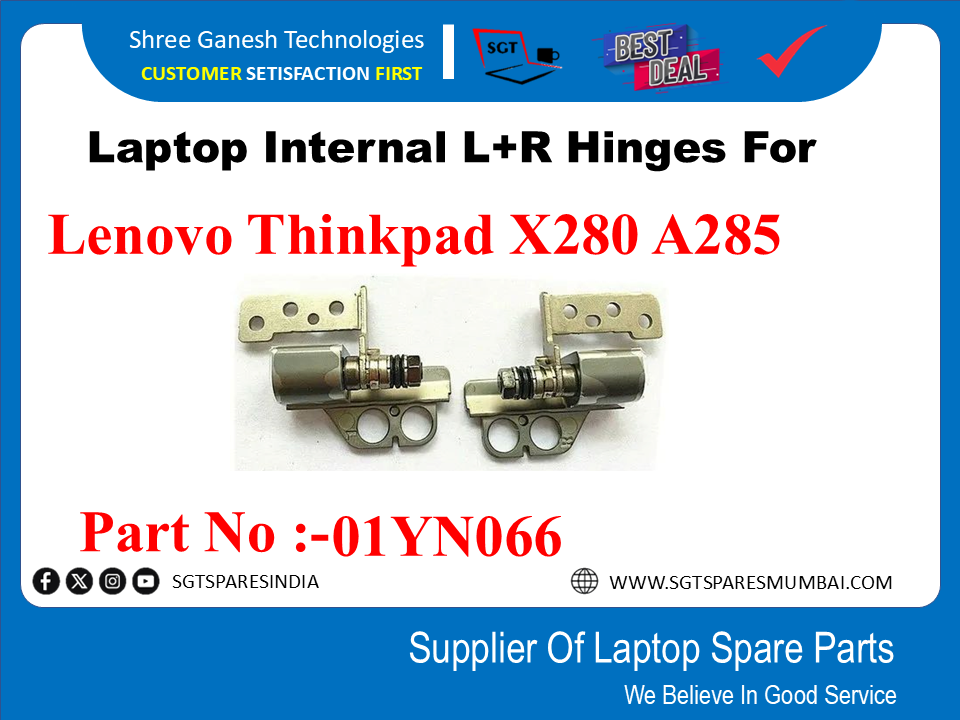 Laptop Internal L+R Hinges For Lenovo Thinkpad X280 A285  PartNo :-01YN066