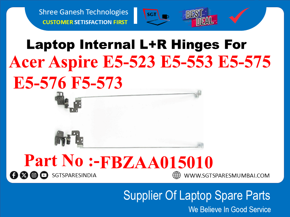 Laptop Internal L+R Hinges For Acer Aspire E5-523 E5-553 E5-575 E5-576 F5-573 Part No :-FBZAA0015010