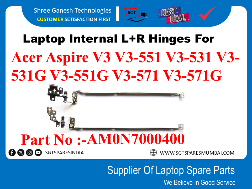 Laptop Internal L+R Hinges For Acer Aspire V3 V3-551 V3-531 V3- 531G V3-551G V3-571 V3-571G  Part No :-AM0N7000400