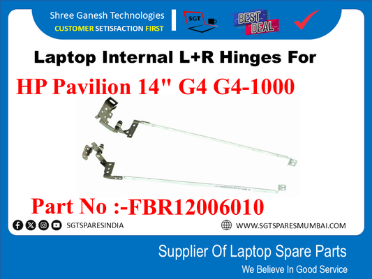 Laptop Internal L+R Hinges For HP Pavilion 14" G4 G4-1000 Part No :-FBR12006010