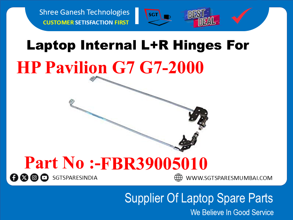 Laptop Internal L+R Hinges For HP Pavilion G7 G7-2000 Part No :-FBR39005010