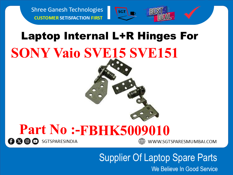 Laptop Internal L+R Hinges For SONY Vaio SVE15 SVE151 Part No :-FBHK5009010