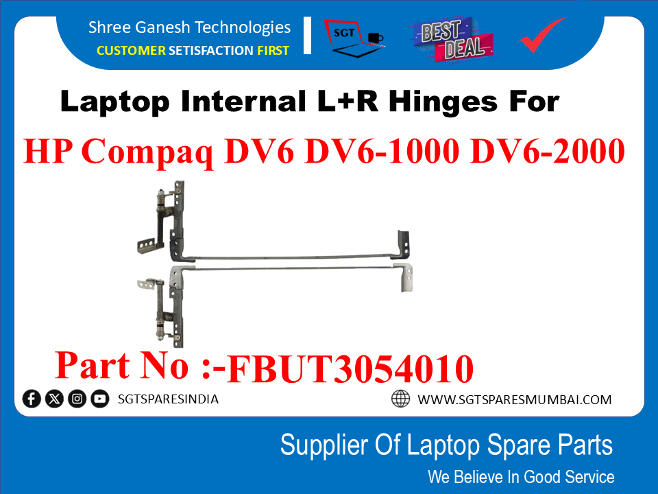 Laptop Internal L+R Hinges For HP Pavilion DV6-3000 Part No :-FBLX6024010