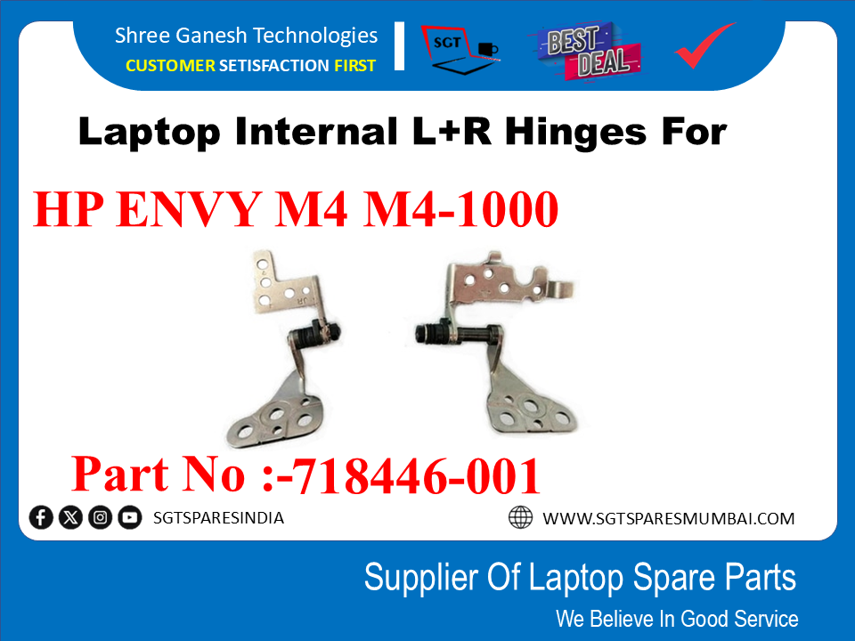 Laptop Internal L+R Hinges For HP ENVY M4 M4-1000 Part No :-718446-001