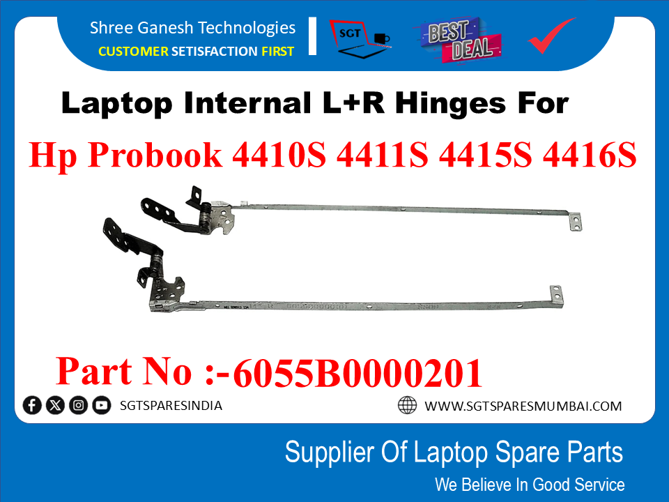 Laptop Internal L+R Hinges For HP Probook 4410S 4411S 4415S 4416S Part No :-6055B0000201