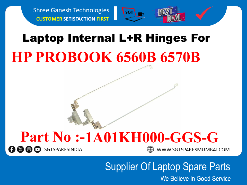 Laptop Internal L+R Hinges For HP PROBOOK 6560B 6570B Part No: -1A01KH000-GGS-G