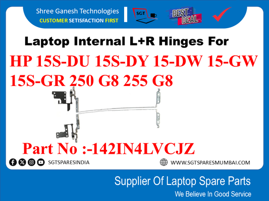 Laptop Internal L+R Hinges For HP 15S-DU 15S-DY 15-DW 15-GW 15S-GR 250 G8 255 G8 Part No :-142IN4LVCJZ