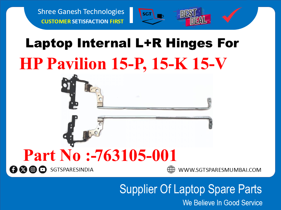 Laptop Internal L+R Hinges For HP Pavilion 15-P, 15-K 15-V Part No :-763105-001