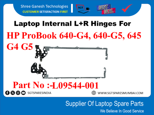 Laptop Internal L+R Hinges For HP ProBook 640-G4, 640-G5, 645-G4,645-G5 Part No :-L09544-001