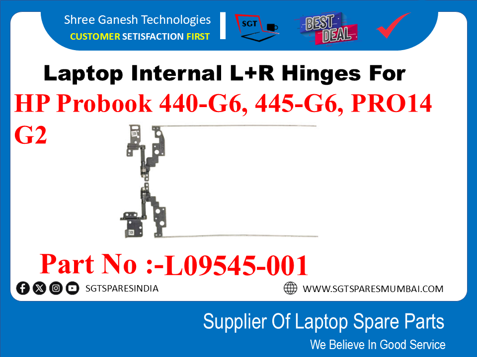 Laptop Internal L+R Hinges For HP Probook 440-G6, 445-G6, PRO14-g2 Part No :-L09545-001