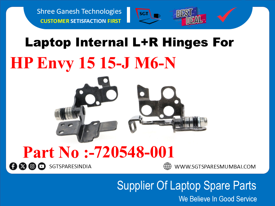 Laptop Internal L+R Hinges For HP Envy 15 15-J M6-N Part No :-720548-001