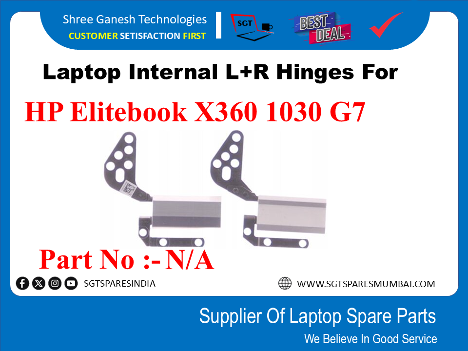 Laptop Internal L+R Hinges For HP Elitebook X360 1030 G7 Part No :- te