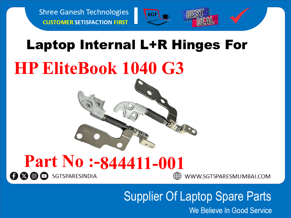 Laptop Internal L+R Hinges For HP EliteBook 1040 G3 Part No :-844411-001