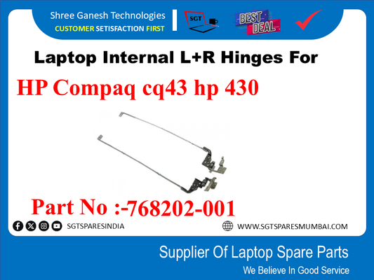 Laptop Internal L+R Hinges For HP Compag cq43  HP 430 Part No :-768202-001