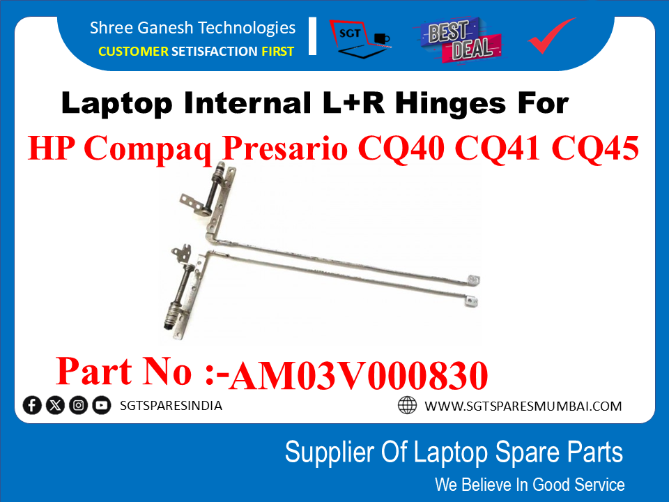 Laptop Internal L+R Hinges For HP Compaq Presario CQ40 CQ41 CQ45 Part No --AM03V000830