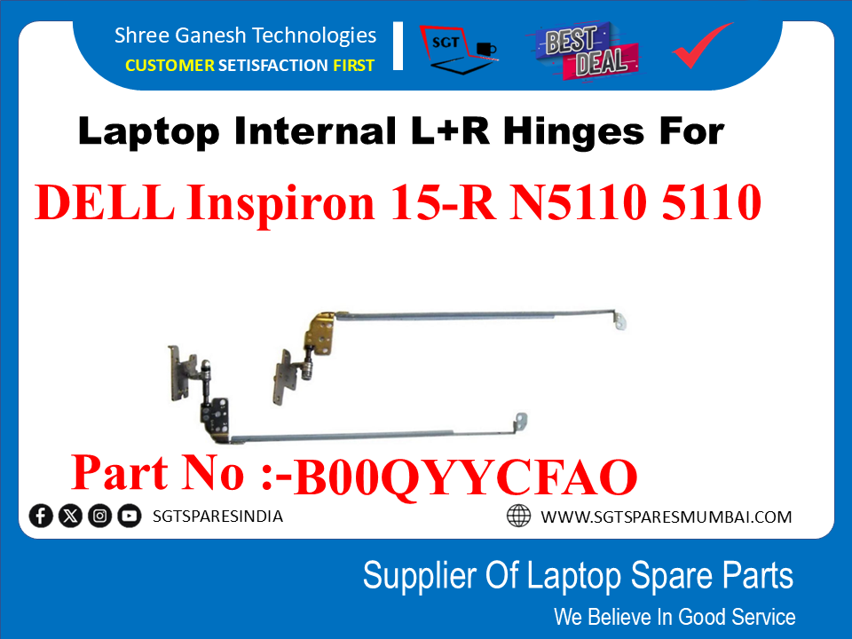 Laptop Internal L+R Hinges For DELL Inspiron 15-R N5110 5110 Part No :-B00QYYCFAO