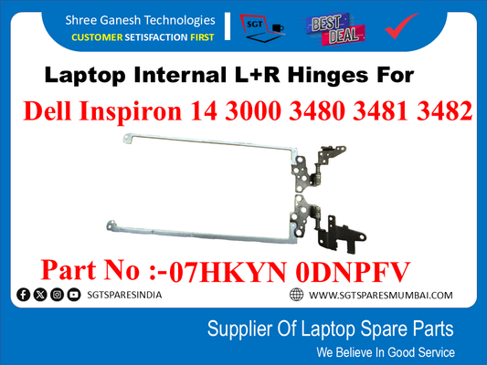 Laptop Internal L+R Hinges For Dell Inspiron 14 3000 3480 3481 3482  Part No :-07HKYN 0DNPFV