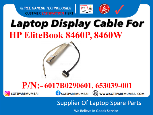 Laptop Display Cable For HP EliteBook 8460P, 8460W P/N:-6017B0290601, 653039-001