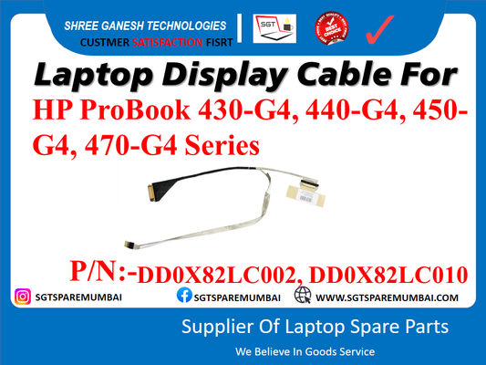 Laptop Display Cable For HP ProBook 430-G4, 440-G4, 450- G4, 470-G4 Series P/N:-DD0X82LC002, DD0X82LC010