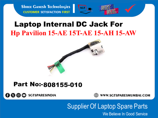 Laptop Internal DC Jack For Hp Pavilion 15-AE 15T-AE 15-AH 15-AW Part No:-808155-010