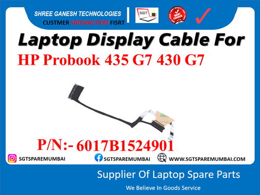 Laptop Display Cable For HP Probook 435 G7 430 G7 P/N:- 6017B1524901