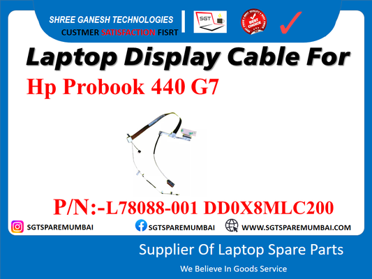 Laptop Display Cable For Hp Probook 440 G7 P/N:-L78088-001 DD0X8MLC200